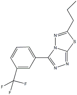 6-propyl-3-[3-(trifluoromethyl)phenyl][1,2,4]triazolo[3,4-b][1,3,4]thiadiazole Struktur