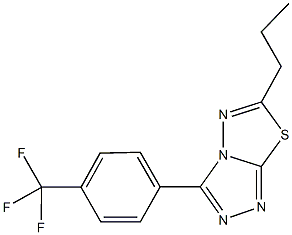 6-propyl-3-[4-(trifluoromethyl)phenyl][1,2,4]triazolo[3,4-b][1,3,4]thiadiazole Struktur