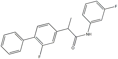 2-(2-fluoro[1,1'-biphenyl]-4-yl)-N-(3-fluorophenyl)propanamide Struktur