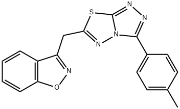 3-{[3-(4-methylphenyl)[1,2,4]triazolo[3,4-b][1,3,4]thiadiazol-6-yl]methyl}-1,2-benzisoxazole Struktur