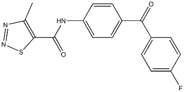 N-[4-(4-fluorobenzoyl)phenyl]-4-methyl-1,2,3-thiadiazole-5-carboxamide Struktur