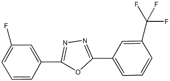 2-(3-fluorophenyl)-5-[3-(trifluoromethyl)phenyl]-1,3,4-oxadiazole Struktur