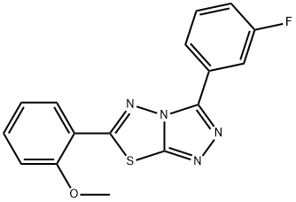 2-[3-(3-fluorophenyl)[1,2,4]triazolo[3,4-b][1,3,4]thiadiazol-6-yl]phenyl methyl ether Struktur