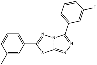 3-(3-fluorophenyl)-6-(3-methylphenyl)[1,2,4]triazolo[3,4-b][1,3,4]thiadiazole Struktur