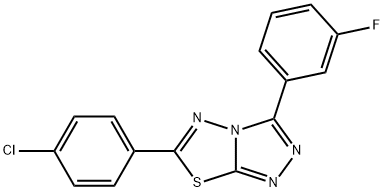 6-(4-chlorophenyl)-3-(3-fluorophenyl)[1,2,4]triazolo[3,4-b][1,3,4]thiadiazole Struktur