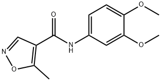 N-(3,4-dimethoxyphenyl)-5-methyl-4-isoxazolecarboxamide Struktur