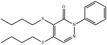 4,5-bis(butylsulfanyl)-2-phenyl-3(2H)-pyridazinone Struktur