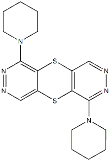 1,6-di(1-piperidinyl)pyridazino[4',5':5,6][1,4]dithiino[2,3-d]pyridazine Struktur