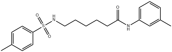 N-(3-methylphenyl)-6-{[(4-methylphenyl)sulfonyl]amino}hexanamide Struktur