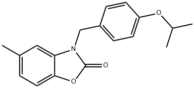 3-(4-isopropoxybenzyl)-5-methyl-1,3-benzoxazol-2(3H)-one Struktur