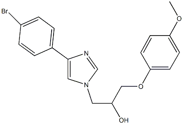 1-[4-(4-bromophenyl)-1H-imidazol-1-yl]-3-(4-methoxyphenoxy)-2-propanol Struktur