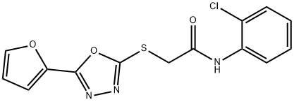 N-(2-chlorophenyl)-2-{[5-(2-furyl)-1,3,4-oxadiazol-2-yl]sulfanyl}acetamide Struktur