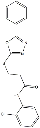 N-(2-chlorophenyl)-3-[(5-phenyl-1,3,4-oxadiazol-2-yl)thio]propanamide Struktur