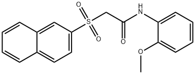 N-(2-methoxyphenyl)-2-(2-naphthylsulfonyl)acetamide Struktur