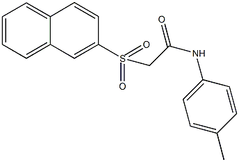 N-(4-methylphenyl)-2-(2-naphthylsulfonyl)acetamide Struktur