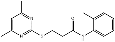 3-[(4,6-dimethyl-2-pyrimidinyl)sulfanyl]-N-(2-methylphenyl)propanamide Struktur