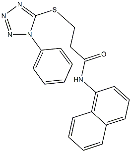 N-(1-naphthyl)-3-[(1-phenyl-1H-tetraazol-5-yl)sulfanyl]propanamide Struktur