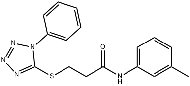 N-(3-methylphenyl)-3-[(1-phenyl-1H-tetraazol-5-yl)sulfanyl]propanamide Struktur