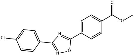 methyl 4-[3-(4-chlorophenyl)-1,2,4-oxadiazol-5-yl]benzoate Struktur