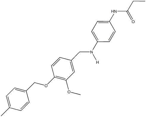 N-[4-({3-methoxy-4-[(4-methylbenzyl)oxy]benzyl}amino)phenyl]propanamide Struktur