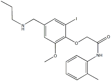 2-{2-iodo-6-methoxy-4-[(propylamino)methyl]phenoxy}-N-(2-methylphenyl)acetamide Struktur