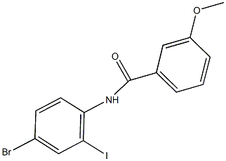 N-(4-bromo-2-iodophenyl)-3-methoxybenzamide Struktur