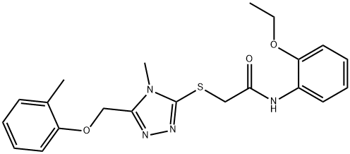 N-(2-ethoxyphenyl)-2-({4-methyl-5-[(2-methylphenoxy)methyl]-4H-1,2,4-triazol-3-yl}sulfanyl)acetamide Struktur