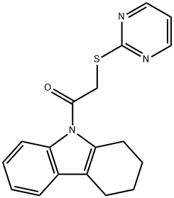 2-oxo-2-(1,2,3,4-tetrahydro-9H-carbazol-9-yl)ethyl 2-pyrimidinyl sulfide Struktur