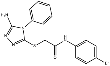 2-[(5-amino-4-phenyl-4H-1,2,4-triazol-3-yl)sulfanyl]-N-(4-bromophenyl)acetamide Struktur