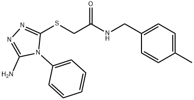 2-[(5-amino-4-phenyl-4H-1,2,4-triazol-3-yl)sulfanyl]-N-(4-methylbenzyl)acetamide Struktur