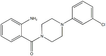 2-{[4-(3-chlorophenyl)-1-piperazinyl]carbonyl}phenylamine Struktur