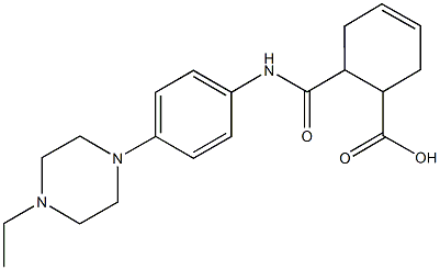 6-{[4-(4-ethyl-1-piperazinyl)anilino]carbonyl}-3-cyclohexene-1-carboxylicacid Struktur