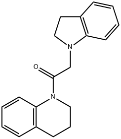 1-(2,3-dihydro-1H-indol-1-ylacetyl)-1,2,3,4-tetrahydroquinoline Struktur