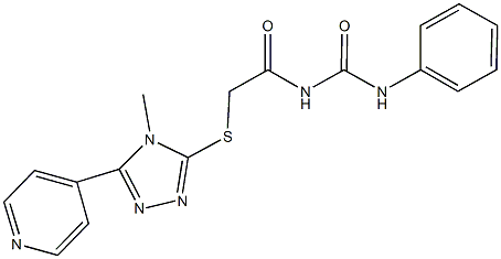 N-({[4-methyl-5-(4-pyridinyl)-4H-1,2,4-triazol-3-yl]sulfanyl}acetyl)-N'-phenylurea Struktur