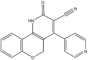 2-oxo-4-(4-pyridinyl)-1,5-dihydro-2H-chromeno[4,3-b]pyridine-3-carbonitrile Struktur