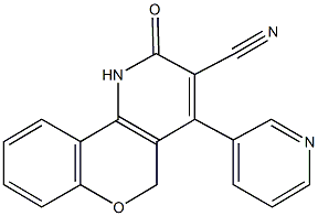 2-oxo-4-(3-pyridinyl)-1,5-dihydro-2H-chromeno[4,3-b]pyridine-3-carbonitrile Struktur