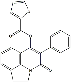 4-oxo-5-phenyl-1,2-dihydro-4H-pyrrolo[3,2,1-ij]quinolin-6-yl 2-thiophenecarboxylate Struktur