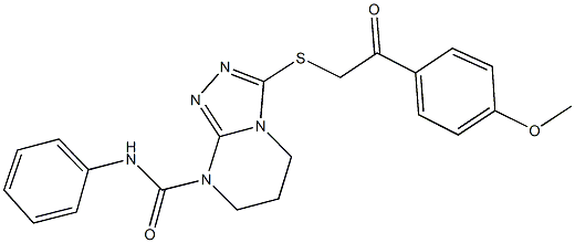 3-{[2-(4-methoxyphenyl)-2-oxoethyl]sulfanyl}-N-phenyl-6,7-dihydro[1,2,4]triazolo[4,3-a]pyrimidine-8(5H)-carboxamide Struktur