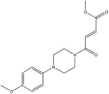 methyl 4-[4-(4-methoxyphenyl)-1-piperazinyl]-4-oxo-2-butenoate Struktur