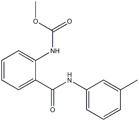 methyl2-(3-toluidinocarbonyl)phenylcarbamate Struktur