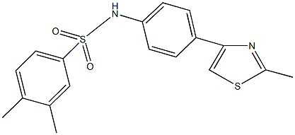 3,4-dimethyl-N-[4-(2-methyl-1,3-thiazol-4-yl)phenyl]benzenesulfonamide Struktur