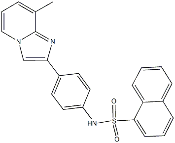 N-[4-(8-methylimidazo[1,2-a]pyridin-2-yl)phenyl]-1-naphthalenesulfonamide Struktur