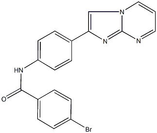 4-bromo-N-(4-imidazo[1,2-a]pyrimidin-2-ylphenyl)benzamide Struktur