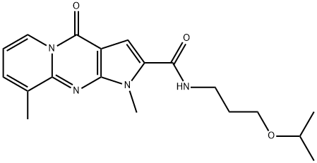 N-(3-isopropoxypropyl)-1,9-dimethyl-4-oxo-1,4-dihydropyrido[1,2-a]pyrrolo[2,3-d]pyrimidine-2-carboxamide Struktur