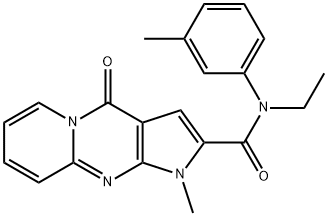 N-ethyl-1-methyl-N-(3-methylphenyl)-4-oxo-1,4-dihydropyrido[1,2-a]pyrrolo[2,3-d]pyrimidine-2-carboxamide Struktur