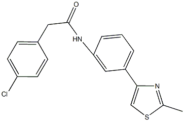 2-(4-chlorophenyl)-N-[3-(2-methyl-1,3-thiazol-4-yl)phenyl]acetamide Struktur