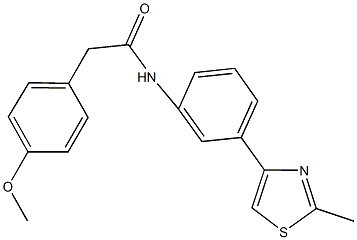 2-(4-methoxyphenyl)-N-[3-(2-methyl-1,3-thiazol-4-yl)phenyl]acetamide Struktur