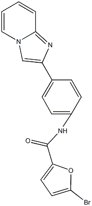 5-bromo-N-(4-imidazo[1,2-a]pyridin-2-ylphenyl)-2-furamide Struktur