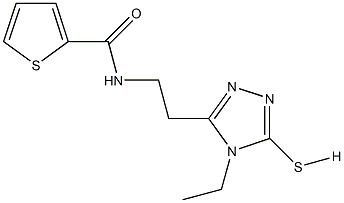 N-[2-(4-ethyl-5-sulfanyl-4H-1,2,4-triazol-3-yl)ethyl]-2-thiophenecarboxamide Struktur