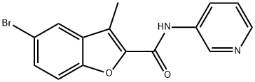 5-bromo-3-methyl-N-(3-pyridinyl)-1-benzofuran-2-carboxamide Struktur